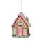 4.5" Glittered Gingerbread House Glass Christmas Ornament